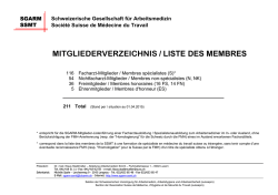 MITGLIEDERVERZEICHNIS / LISTE DES MEMBRES