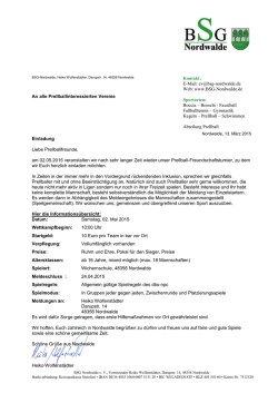 BSG-Nordwalde &bull; Hans Helmich &bull; Wilhelmstra&szlig;e 17 &bull; 48356