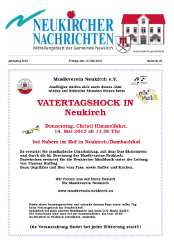 VATERTAGSHOCK IN Neukirch