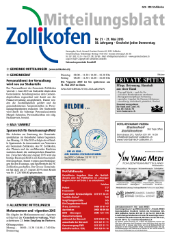Mitteilungsblatt - Druckerei Gerteis AG