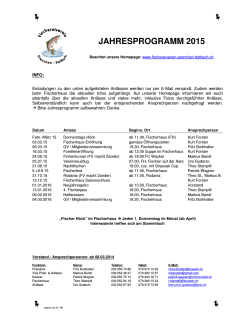 Jahresprogramm 2015 - Fischereiverein Grenchen
