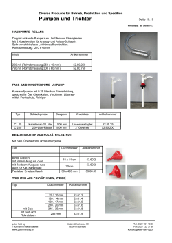 Pumpen und Trichter