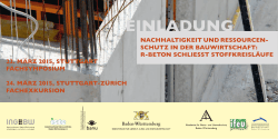 Die Einladung zum Fachsymposium in Stuttgart am 23. März 2015