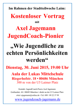 Kostenloser Vortrag Axel Jagemann JugendCoach