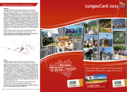 LungauCard Broschüre - Ferienregion