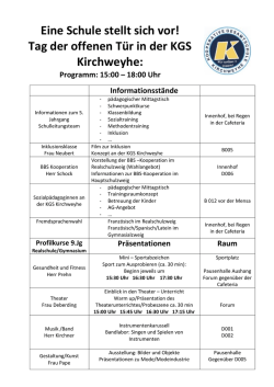 Eine Schule stellt sich vor! Tag der offenen T&uuml;r in