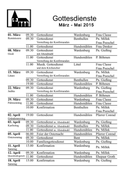 Gottesdienste