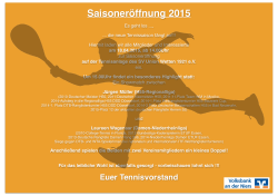 Plakat Saisoneröffnung 2015