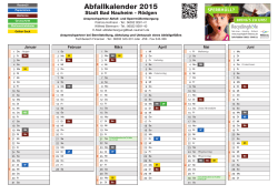 Abfallkalender 2015