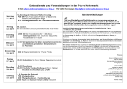 Gottesdienstordnung KW 16 2015