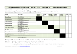 Doppel-Plauschturnier 35+ Herren 2015 Gruppe B Qualifikationsrunde