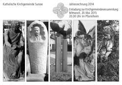 Jahresrechnung 2014 als PDF - Katholische Kirchgemeinde und