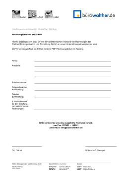 Online-Rechnung - Walther Büroorganisation und Einrichtung GmbH