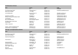 Architekturbüros Schweiz Planungs