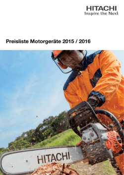 Preisliste Motorgeräte 2015 / 2016