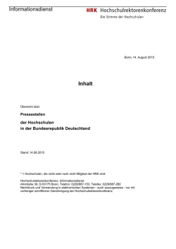 Informationsdienst Inhalt - hs