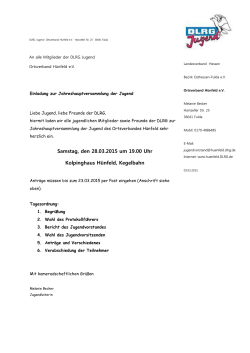 Samstag, den 28.03.2015 um 19.00 Uhr Kolpinghaus Hünfeld