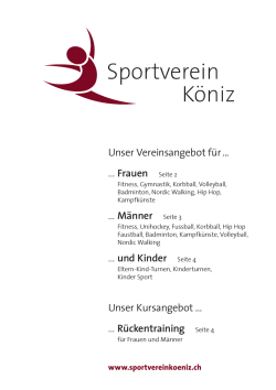Vereinsangebot - Sportverein Köniz
