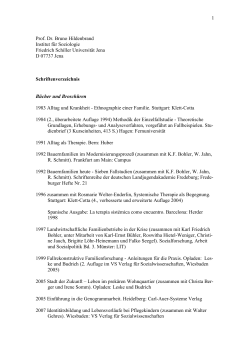 complete list of publications - Institut für Soziologie