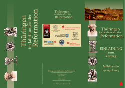 Programm - Thüringen im Jahrhundert der Reformation
