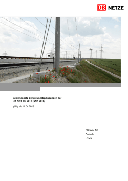 Schienennetz-Benutzungsbedingungen der DB Netz AG 2016 (SNB