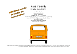Ralfs T2-Teile - Ralfs VW