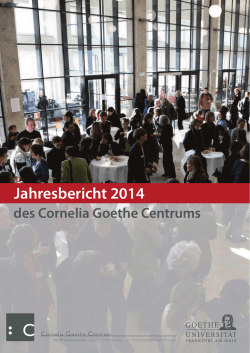 Jahresbericht 2014 - Cornelia Goethe Centrum für Frauenstudien