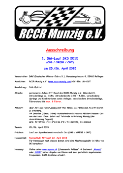 Ausschreibung - RccR Munzig eV