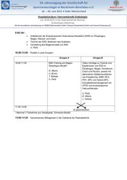 Hospitationskurs: Interventionelle Endoskopie