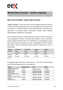 Market Data Circular &ndash; Action required