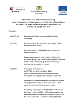 Informations- und Diskussionsveranstaltung zu den europ&auml;ischen