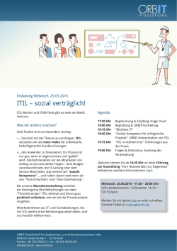 ITIL &ndash; sozial vertr&auml;glich!