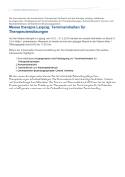 wählbares Anzeigeraster / Festlegung der Termin