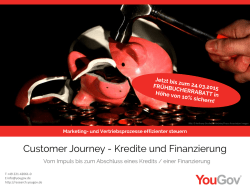 Die Studie Customer Journey Kredite und Finanzierungen