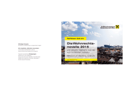 Die Wohnrechts- novelle 2015