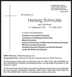 Hedwig Schmutte - ov