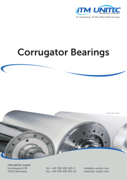 Corrugator Bearings