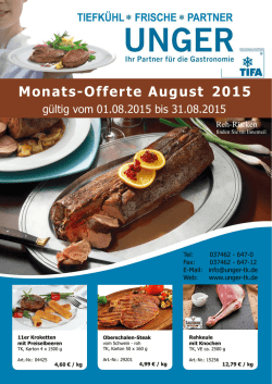 Monats-Offerte Juni 2015