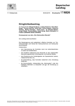 einen Dringlichkeitsantrag - B&uuml;ndnis 90/Die Gr&uuml;nen im Bayerischen
