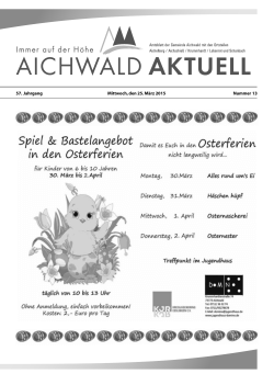 Ausgabe Nr. 13 - Gemeinde Aichwald