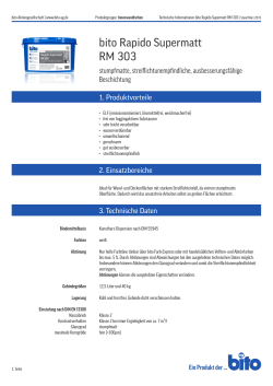 Technisches Datenblatt RM 303