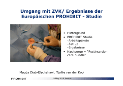 Umgang mit ZVK/ Ergebnisse der Europäischen PROHIBIT