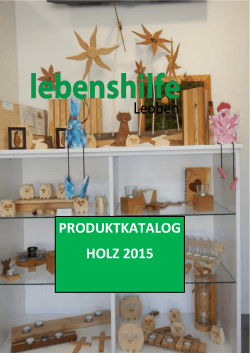 PRODUKTKATALOG HOLZ 2015