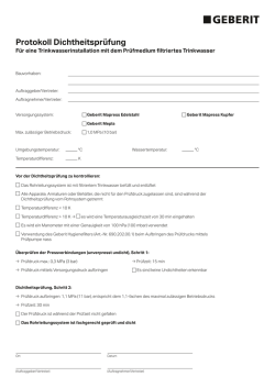 Protokoll Dichtheitspr&uuml;fung