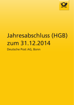 Jahresabschluss (HGB) zum 31.12.2014