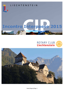 Incontro Interpaese 2015 - L&auml;ndertreffen 2015. 10. &ndash; 13. September