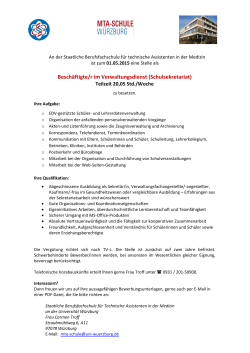 Beschäftigte/r im Verwaltungsdienst (Schulsekretariat)