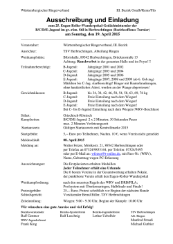 Ausschreibung Eugen-Roller-Turnier Herbrechtingen 2015