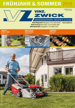 Zwick Katalog Frühjahr | Sommer 2015