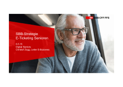 SBB-Strategie E-Ticketing Senioren